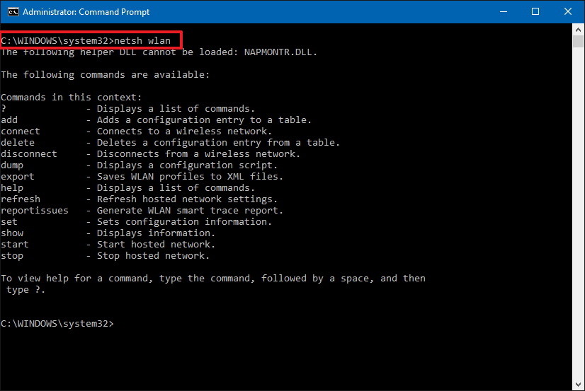 Network commands for windows command prompt